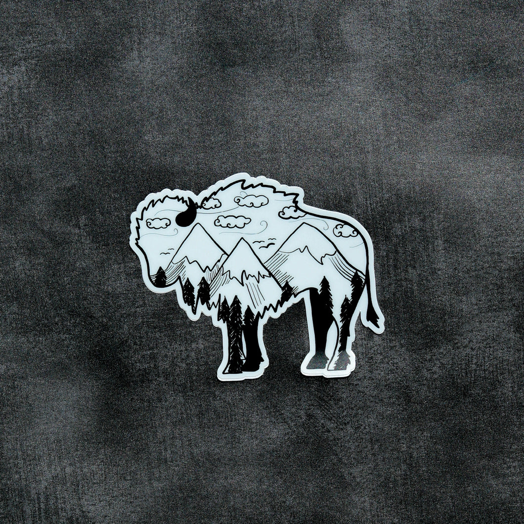 Scenic Buffalo Sticker