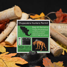 Load image into Gallery viewer, Mexican Chupacabra Hunting Permit Sticker
