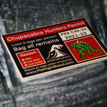 Load image into Gallery viewer, Cuban Chupacabra Hunting Permit Sticker
