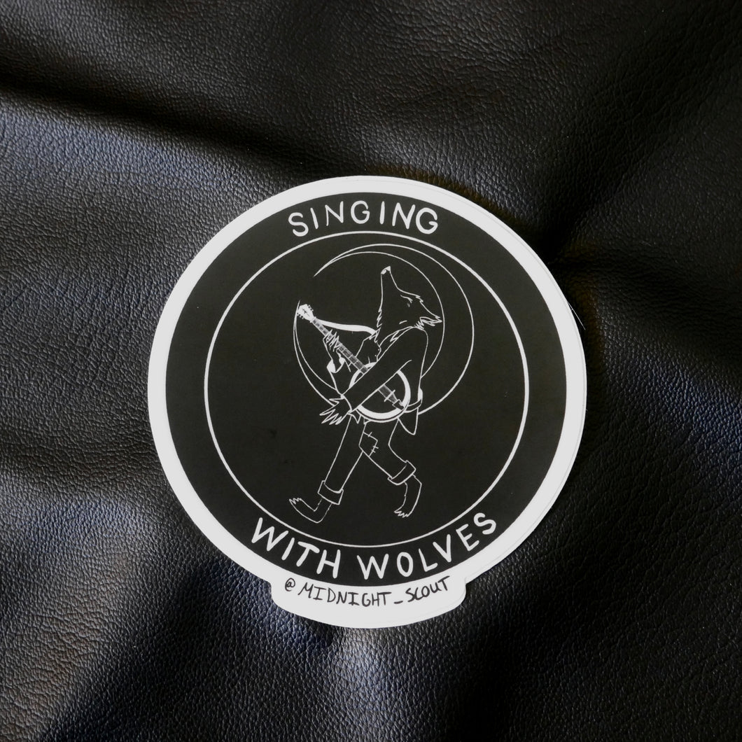 Singing With Wolves Sticker