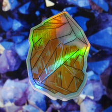 Load image into Gallery viewer, Orange Calcite Holographic Sticker

