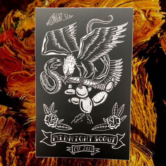 Eagle and snake sticker