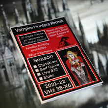 Load image into Gallery viewer, Vampire Hunter&#39;s Permit Sticker
