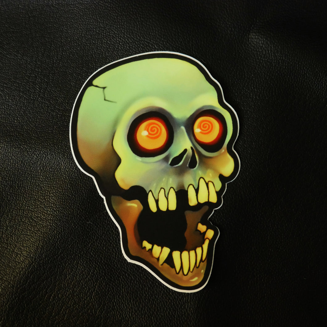 Surprised Skull Sticker