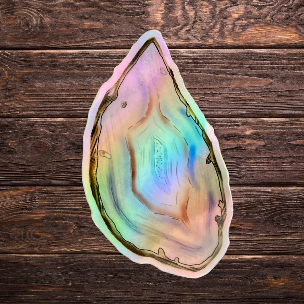 Sliced Agate Holographic Sticker